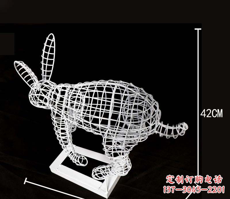 泉州全新上市!不锈钢镂空兔子雕塑