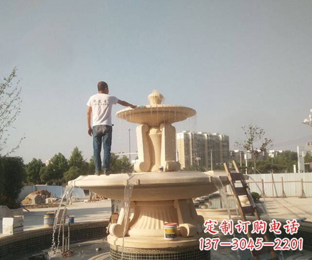 泉州艺术喷泉石雕,实现室外屋顶空间美化