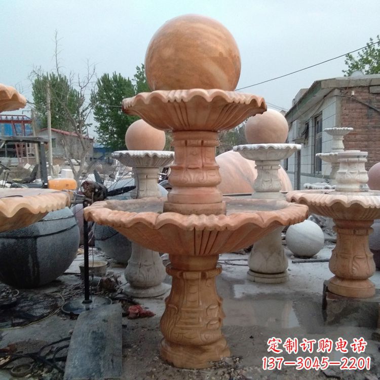 泉州中领雕塑,精致风水球雕塑让你的院落更加精致