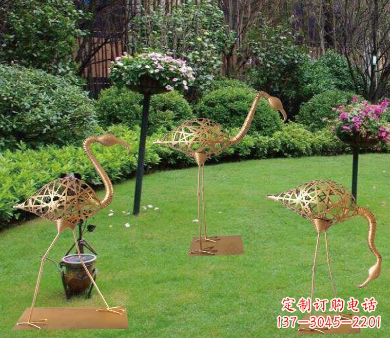 泉州逼真大型火烈鸟雕塑