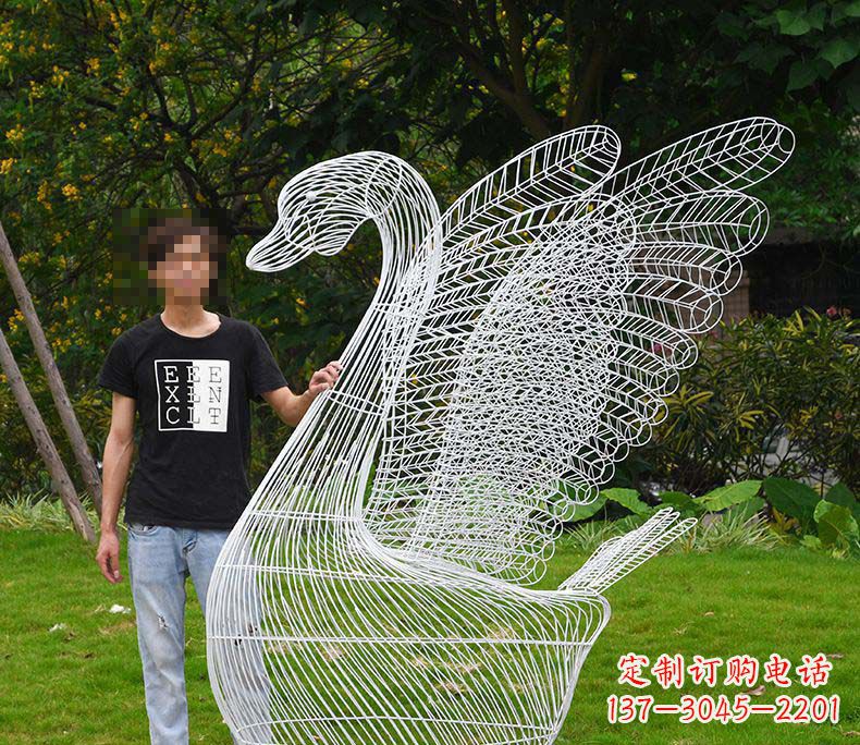 泉州艺术精灵——户外不锈钢天鹅雕塑