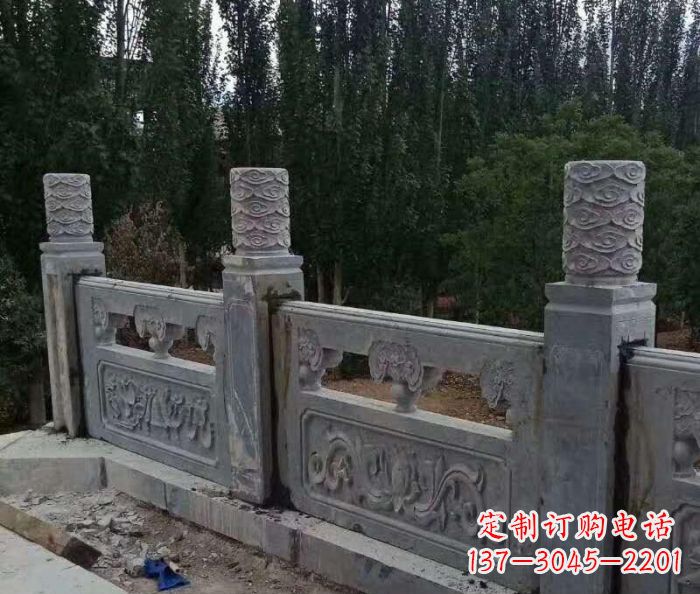 泉州定制石质护城河栏板雕塑