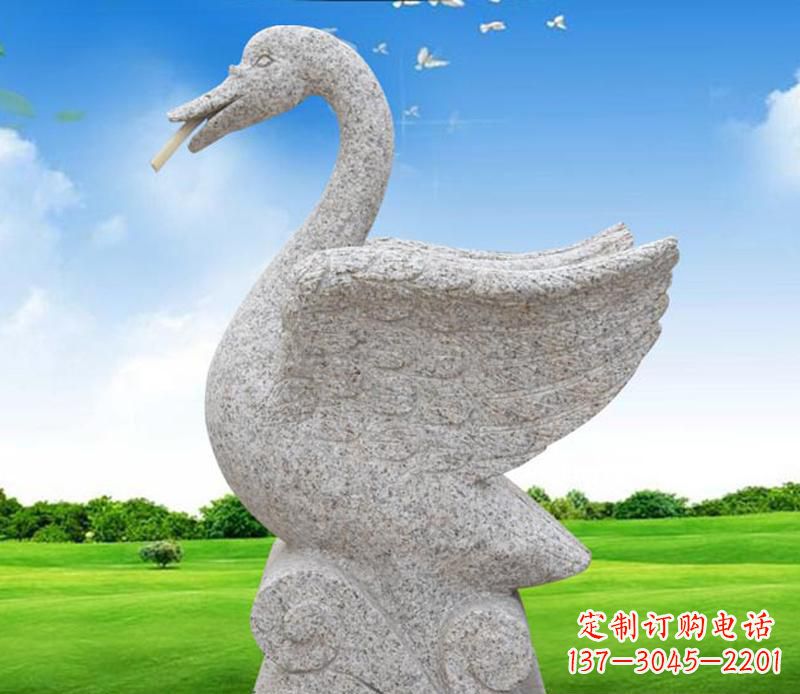 泉州花岗岩艺术天鹅雕塑