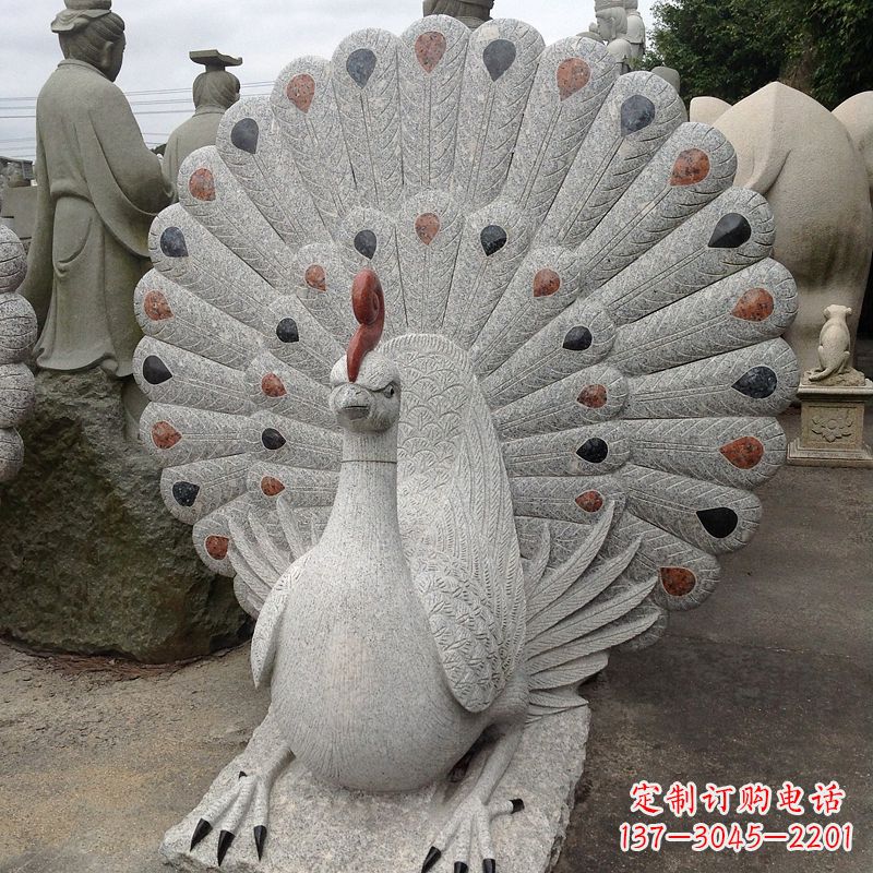 泉州花岗岩孔雀雕塑——艺术与文化交融