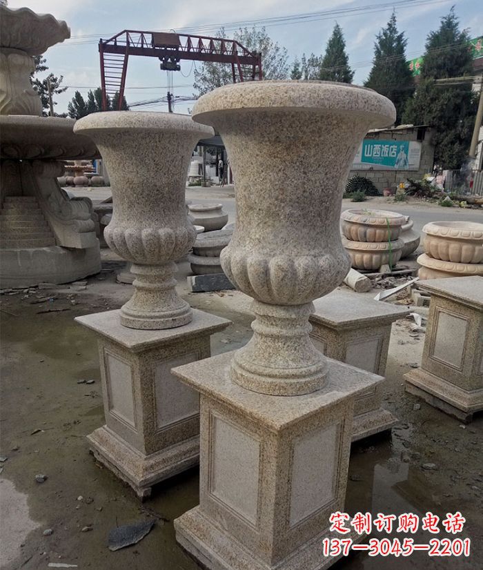 泉州花岗岩欧式花钵花盆雕塑