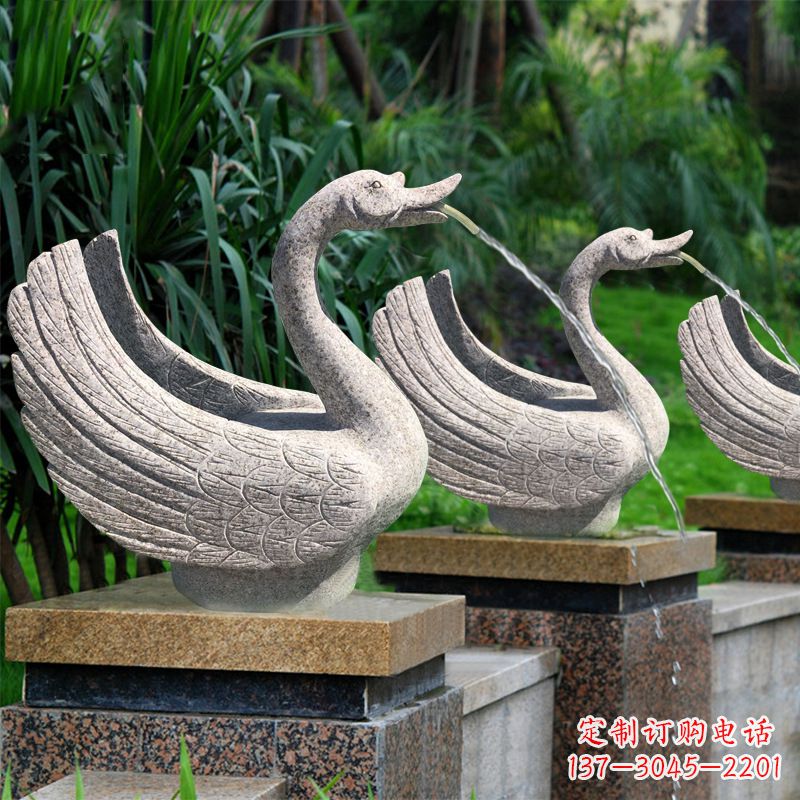 泉州尊贵的花岗岩天鹅喷水雕塑