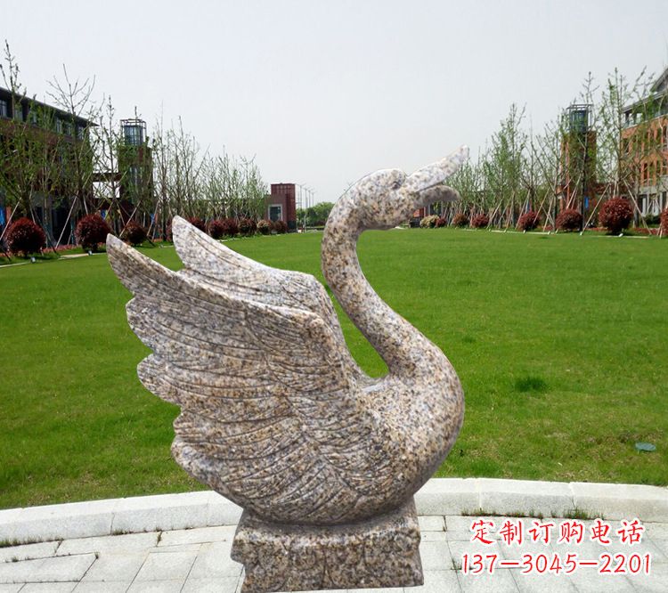 泉州中领雕塑推出的浪漫喷水天鹅雕塑,它是一件…