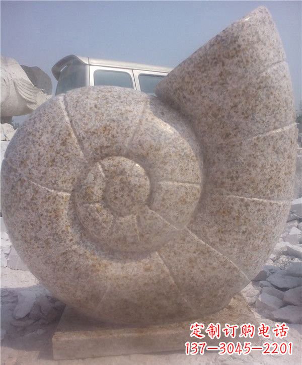 泉州花岗岩蜗牛石雕|质感细腻的蜗牛雕塑