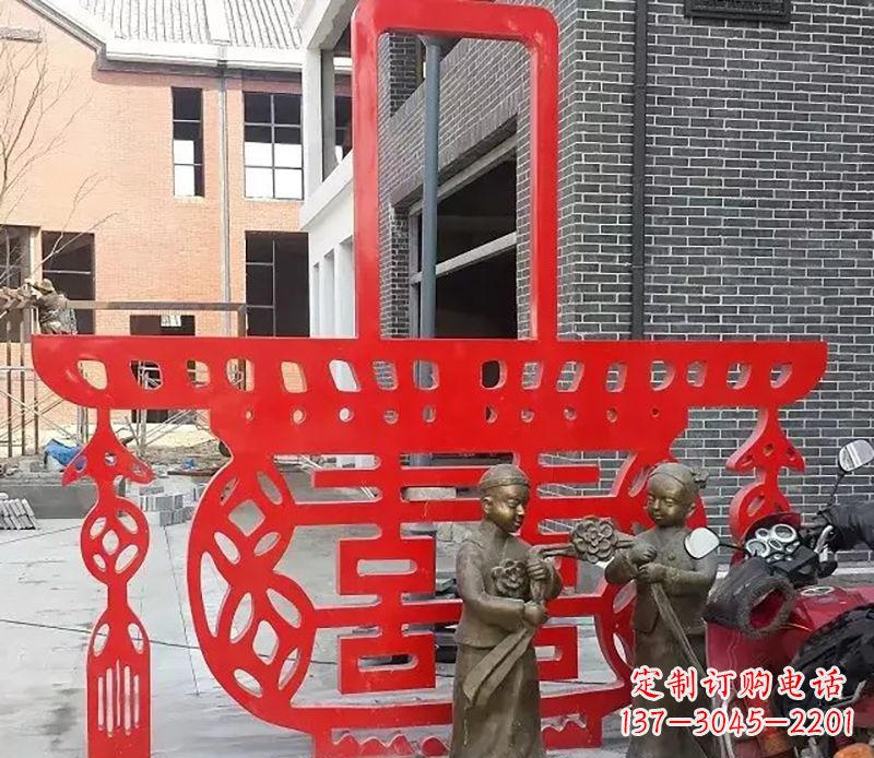 泉州花篮剪纸雕塑不锈钢