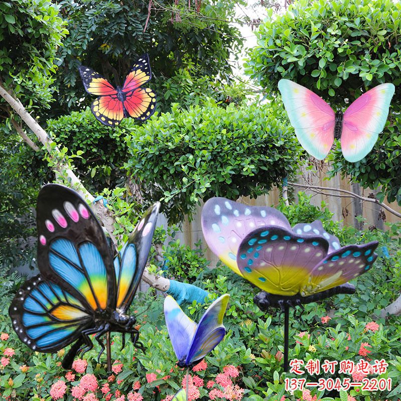 泉州花园玻璃钢仿真蝴蝶雕塑