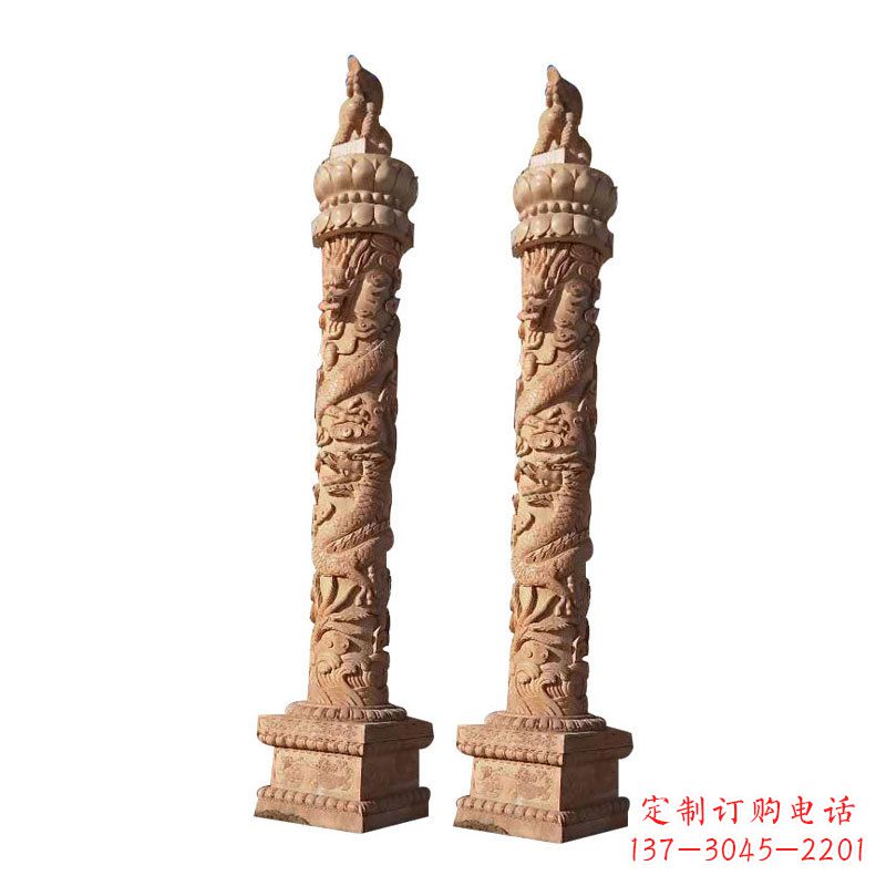 泉州华表盘龙柱石雕