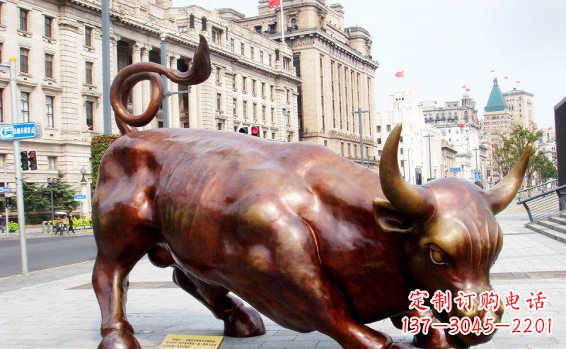 泉州华尔街牛招财牛铜雕,拥有力量的象征