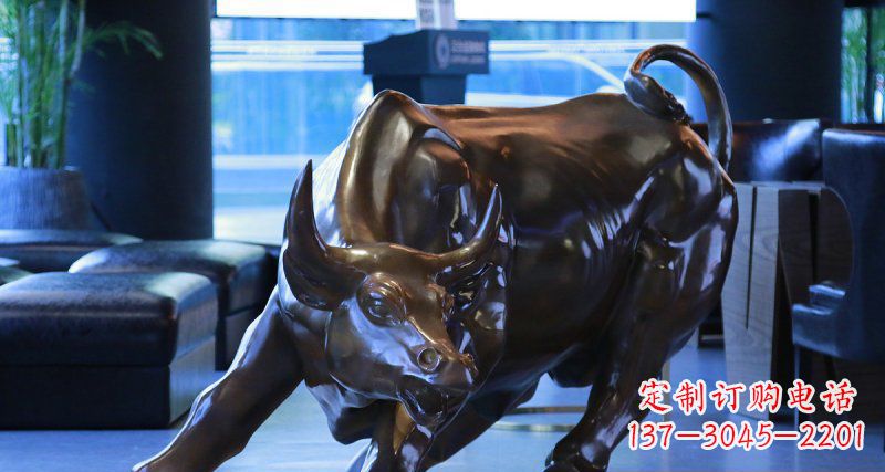泉州华尔街牛招财铜雕——精美装点空间,招财进宝