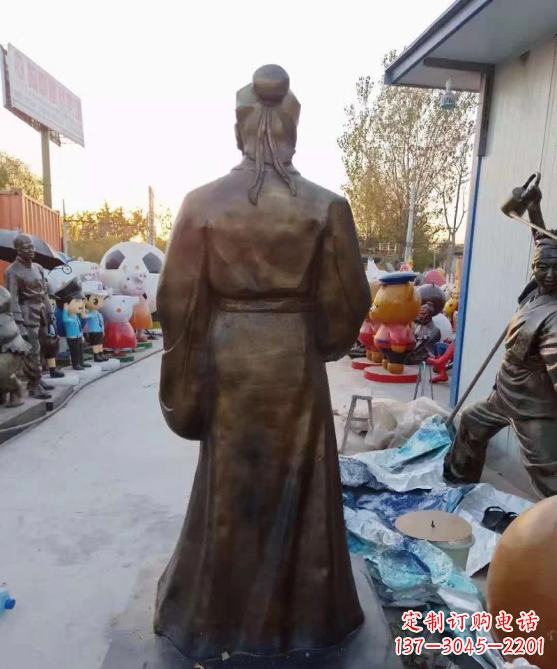 泉州华佗名医铜雕