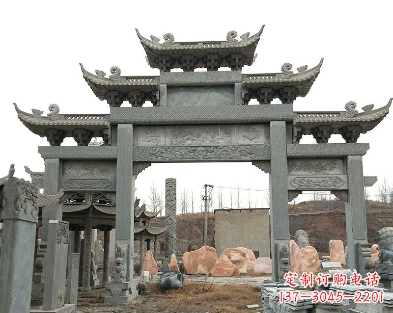 泉州黄冈石雕牌坊