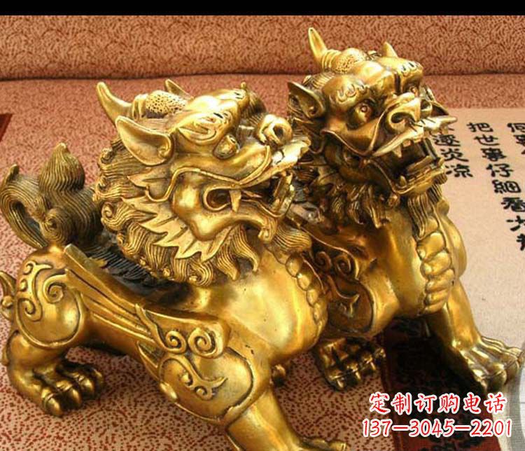 泉州黄铜故宫镇宅麒麟