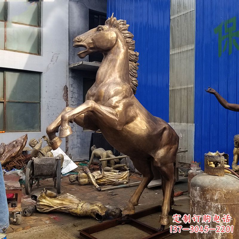 泉州高端手工黄铜马雕塑