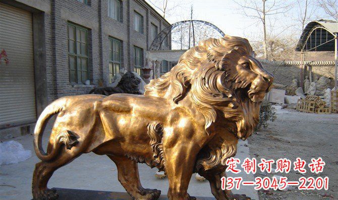 泉州黄铜精美西洋狮子铜雕