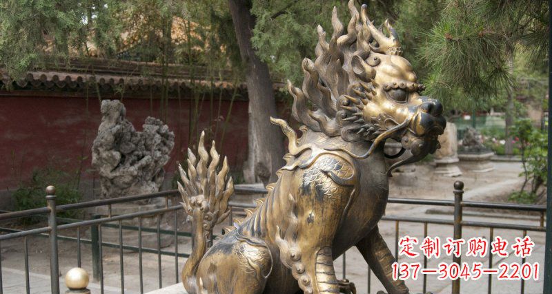 泉州黄铜铸铜麒麟雕塑