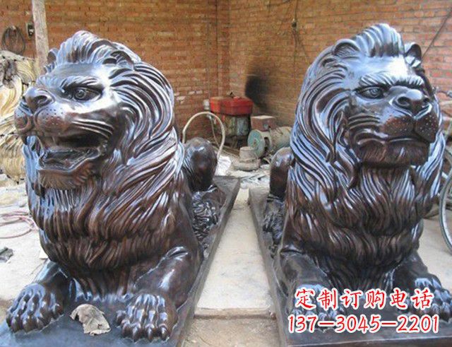 泉州汇丰狮子铜雕塑是由中领雕塑制作的一款狮子…
