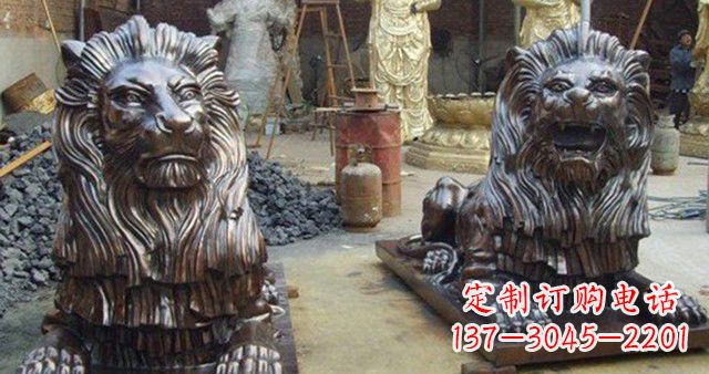 泉州汇丰铜狮子雕塑，令人叹为观止