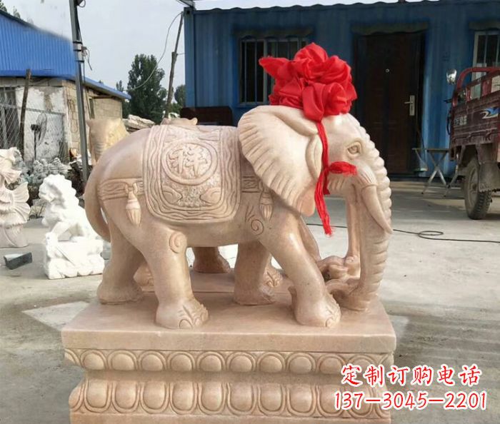 泉州欣赏晚霞红,给家里添大象雕塑
