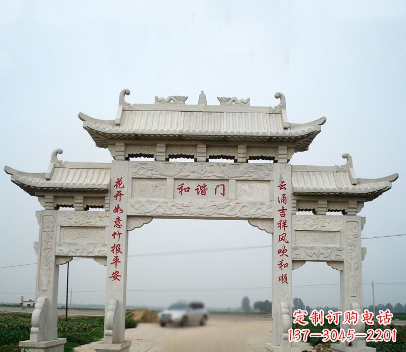 泉州建筑石雕牌坊雕塑