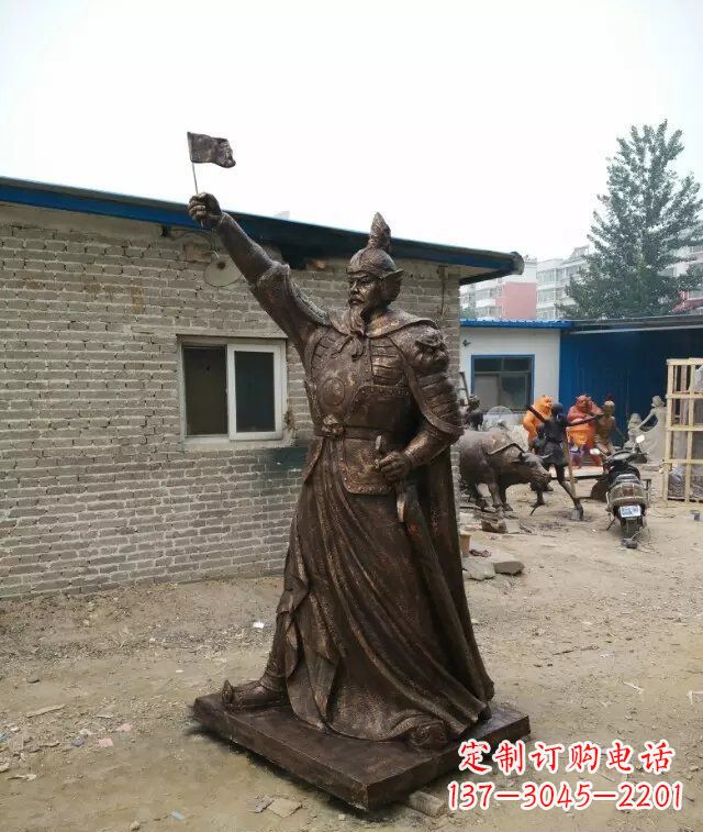 泉州将军古代人物铜雕