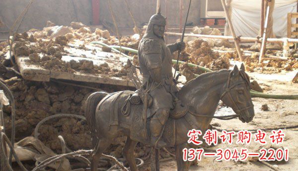 泉州精心打造的古典骑马铜雕