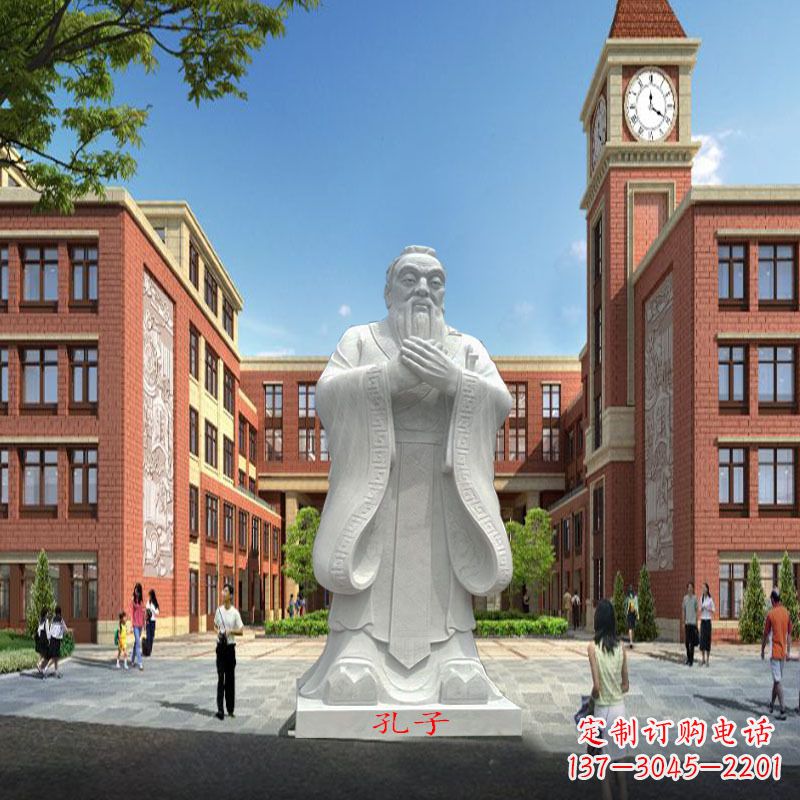 泉州胶州东湖孔子雕像
