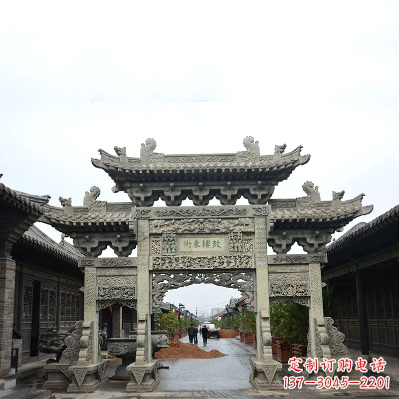泉州街道三门石雕牌楼