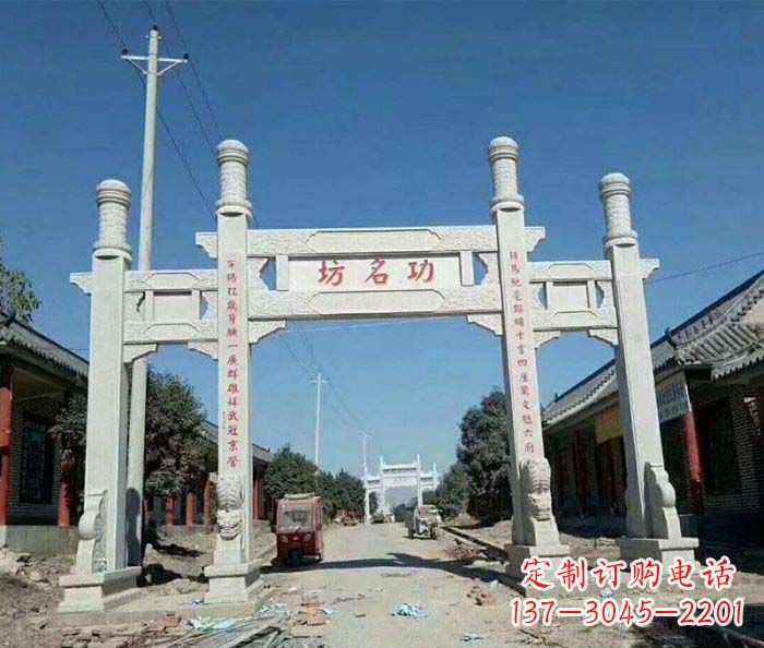 泉州街道三门牌楼石雕