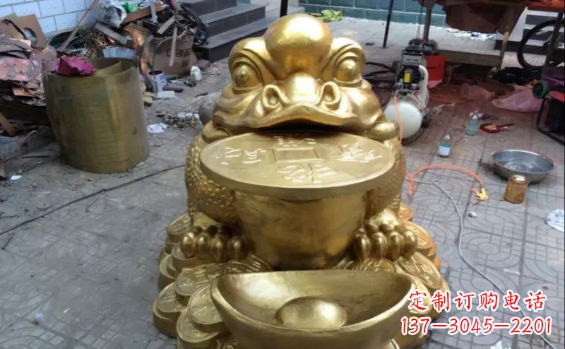 泉州铜质金蟾招财动物雕塑