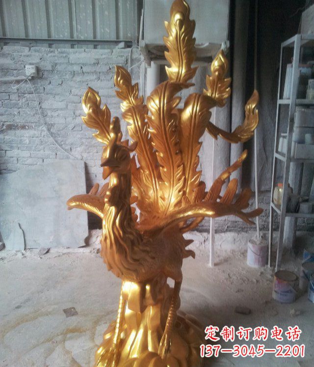 泉州金凤凰玻璃钢仿铜动物雕塑
