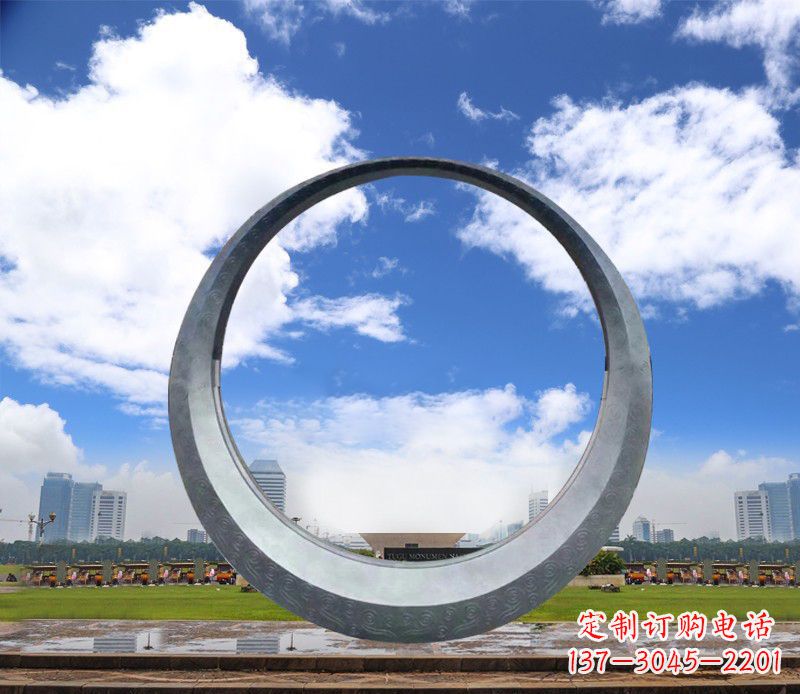 泉州景观美化,中领雕塑不锈钢圆环雕塑