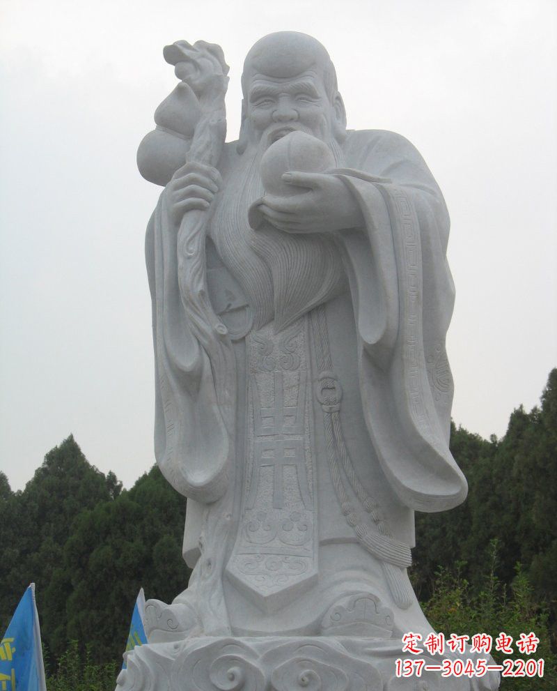 泉州大理石老寿星雕塑,重现传统文化的美好