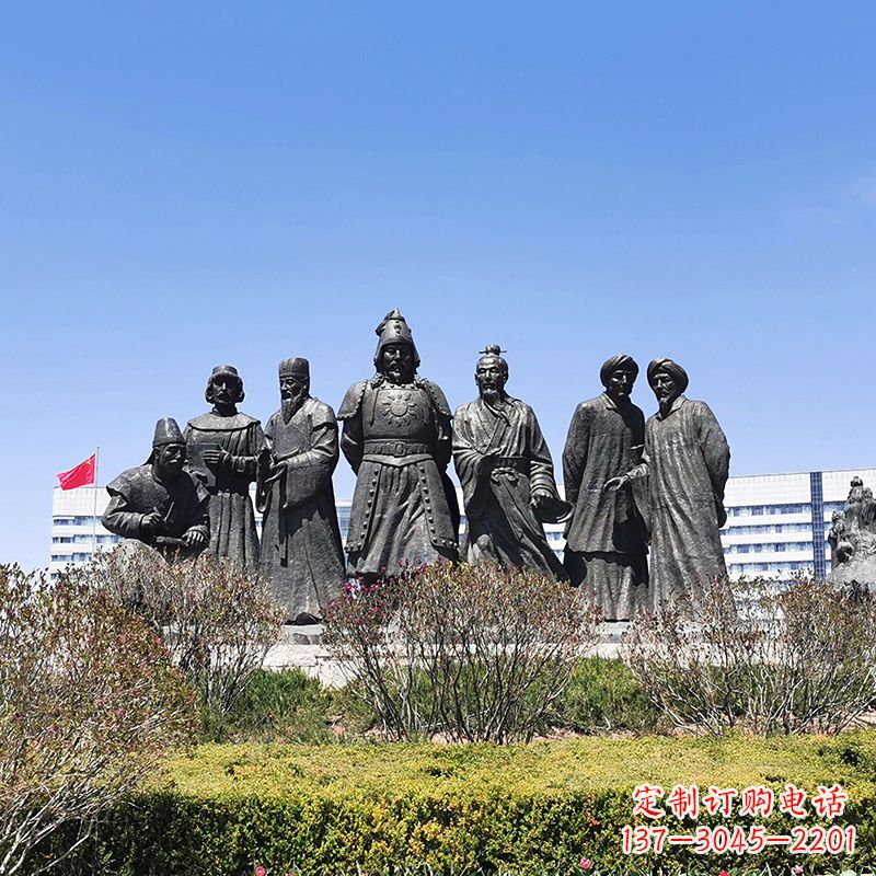 泉州完美再现成吉思汗的青铜雕塑