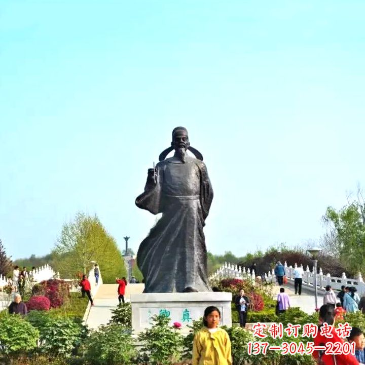 泉州精美颜真卿铜雕塑像