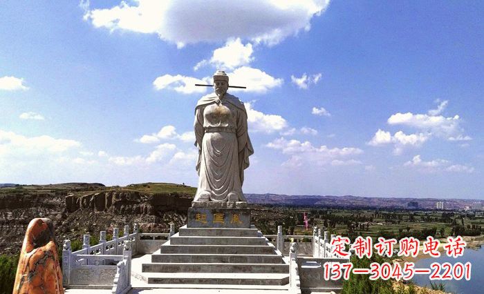 泉州景区古代名人赵匡胤石雕