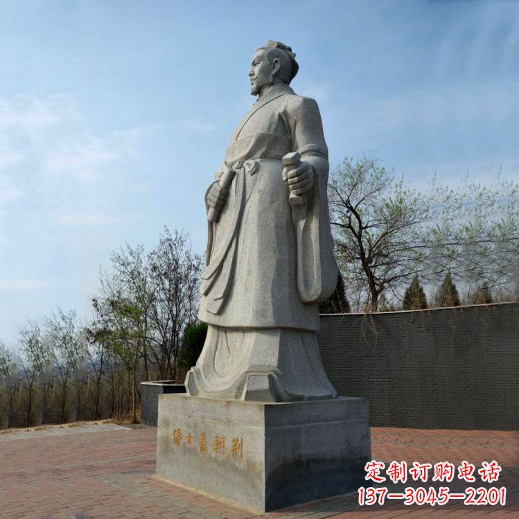 泉州中国荆轲铜雕塑，给景区广场趣味增添历史感