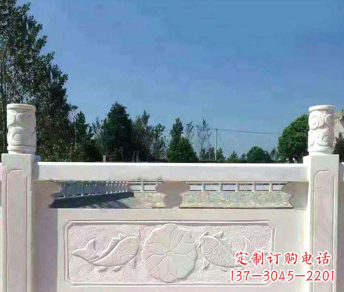 泉州精美汉白玉石浮雕栏板