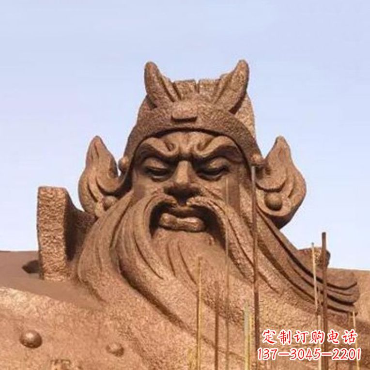 泉州景区景点大型关公石雕头像