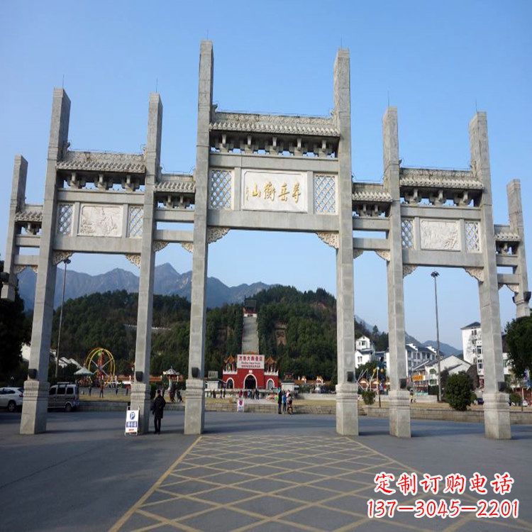 泉州景区景点无楼牌坊石雕塑