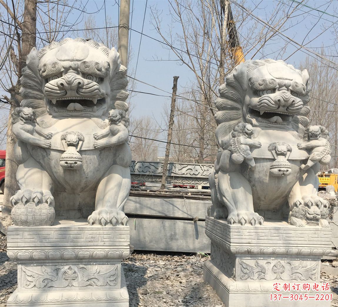泉州中领雕塑让狮子石雕神圣而庄严