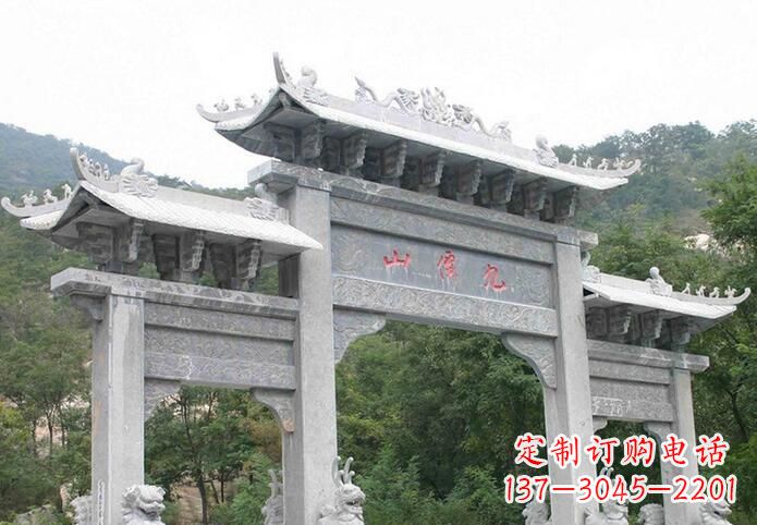 泉州三门仿古牌坊石雕,精美绝伦