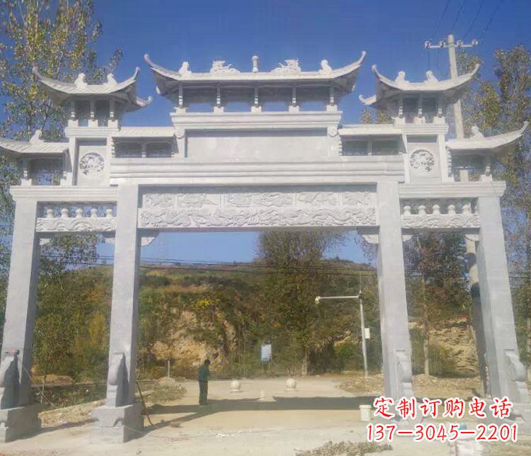 泉州中领雕塑:精雕制作仿古石牌坊石雕