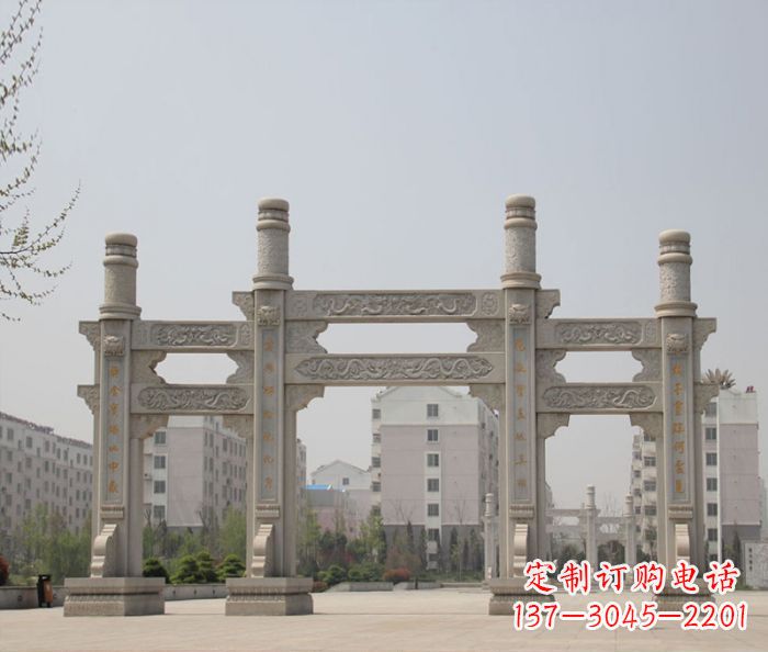 泉州上中领雕塑:牌坊石雕定制