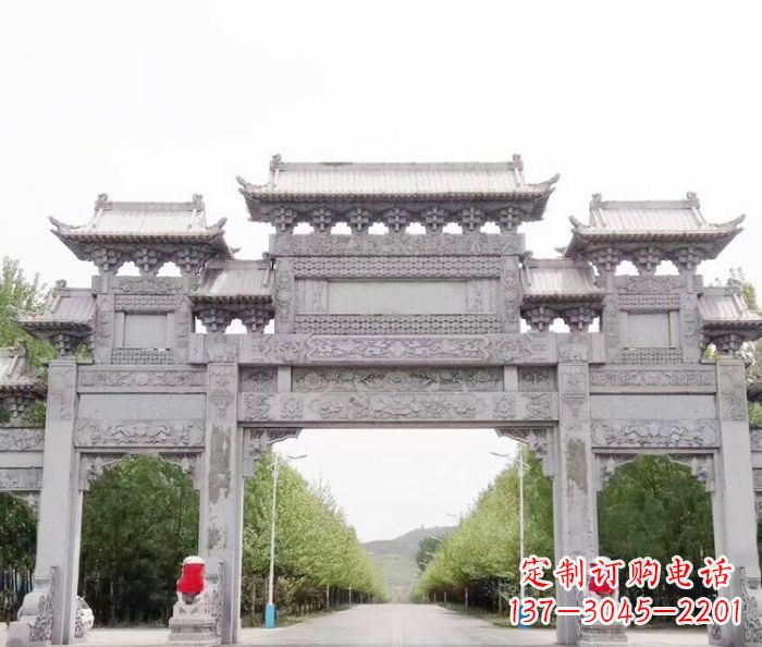 泉州三门石雕牌坊,独具特色的地标雕塑