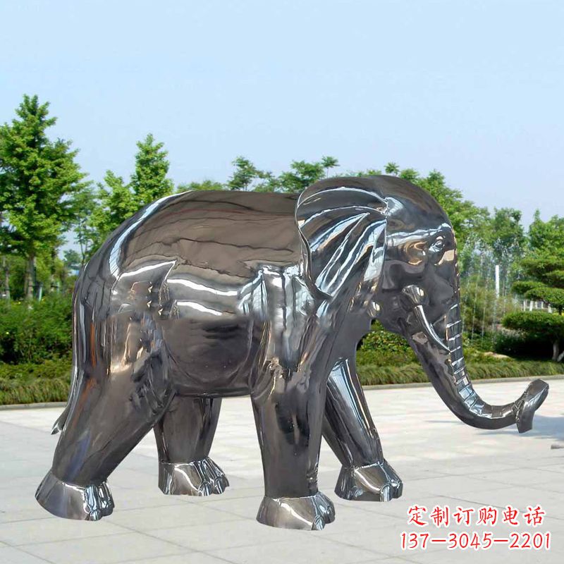 泉州镜面不锈钢大象雕塑