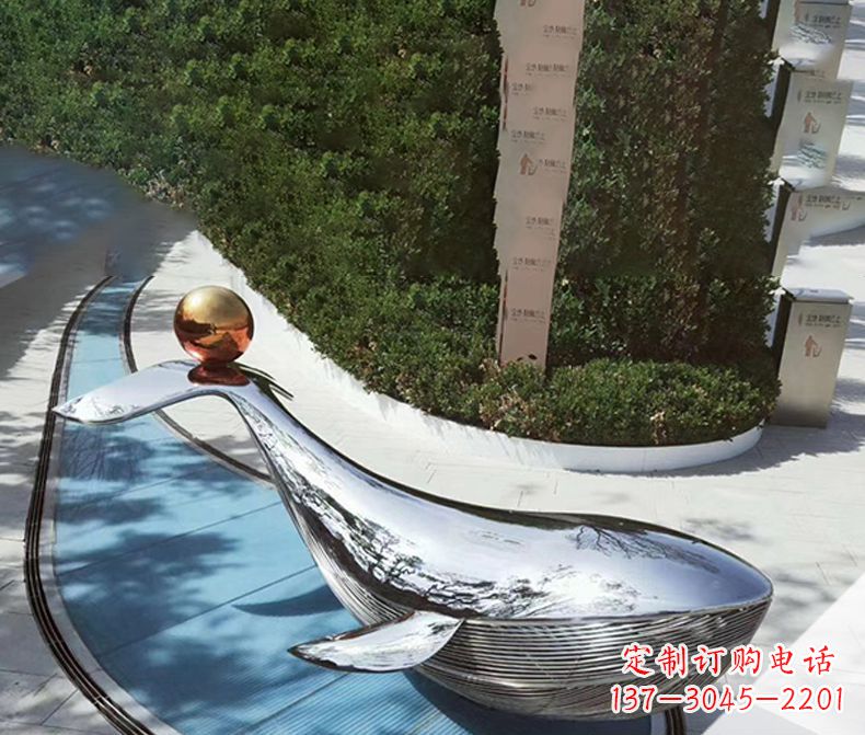 泉州镜面不锈钢海豚雕塑